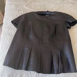 Vakko Black genuine leather top